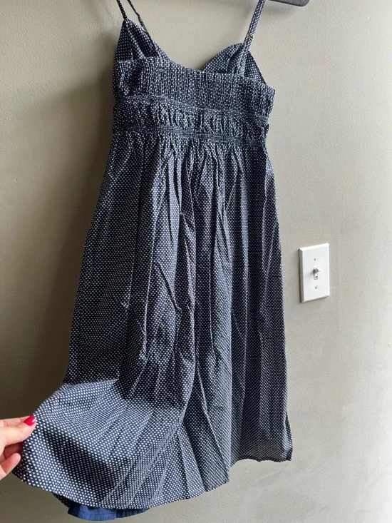 J. Crew Women’s Blue Polka Dot Spaghetti Strap Sundress XXS - Picture 10 of 11